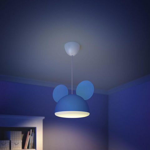 Philips - Lámpara colgante para niño-Philips-DISNEY - Suspension Mickey Mouse Bleu Ø26cm | Lumi